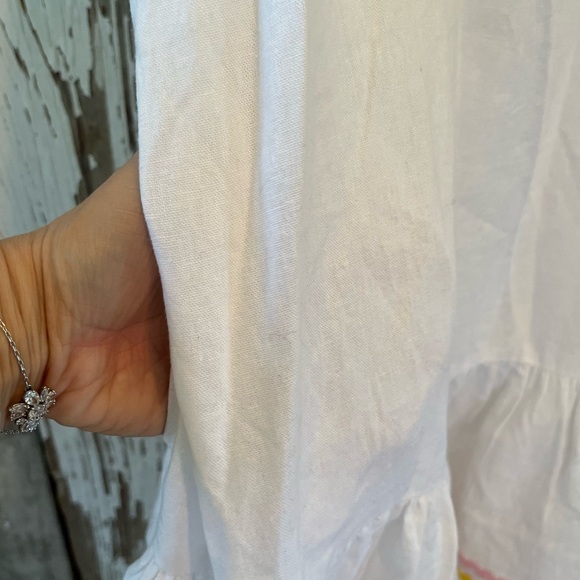 Lisa Marie Fernandez for Target White Ric Rac dress size Small Linen blend - Picture 6 of 9